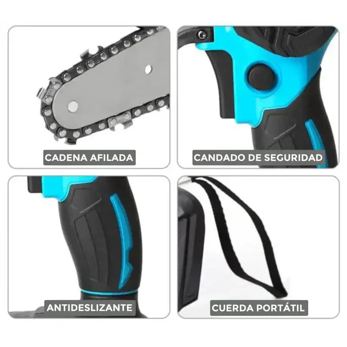 Mini Motosierra De Mano Portatil Recarga Original + BATERIA EXTRA + Regalos